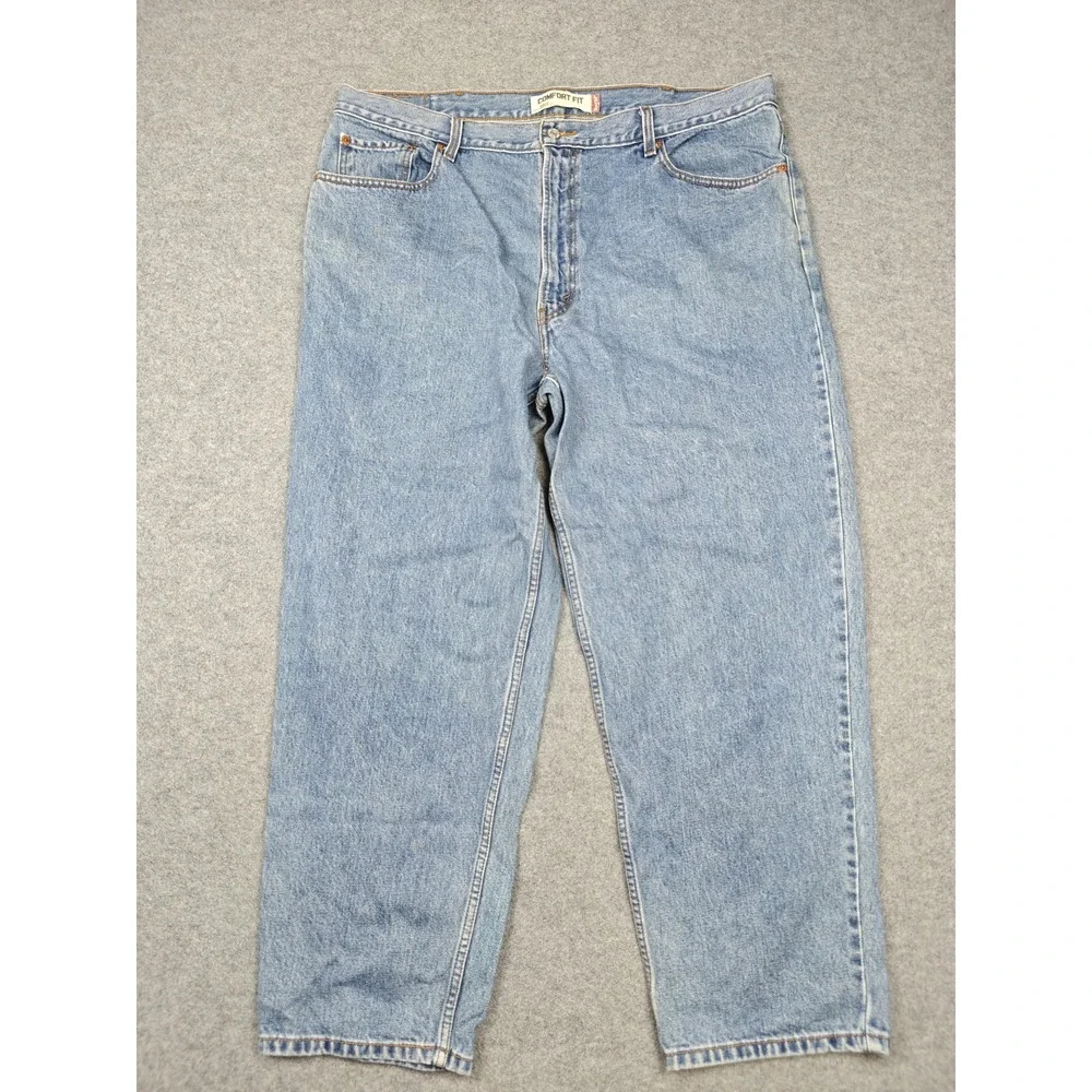 Vintage Levi's 560 Jeans Mens 42x30 Blue Light Wash Relaxed Tapered Denim
